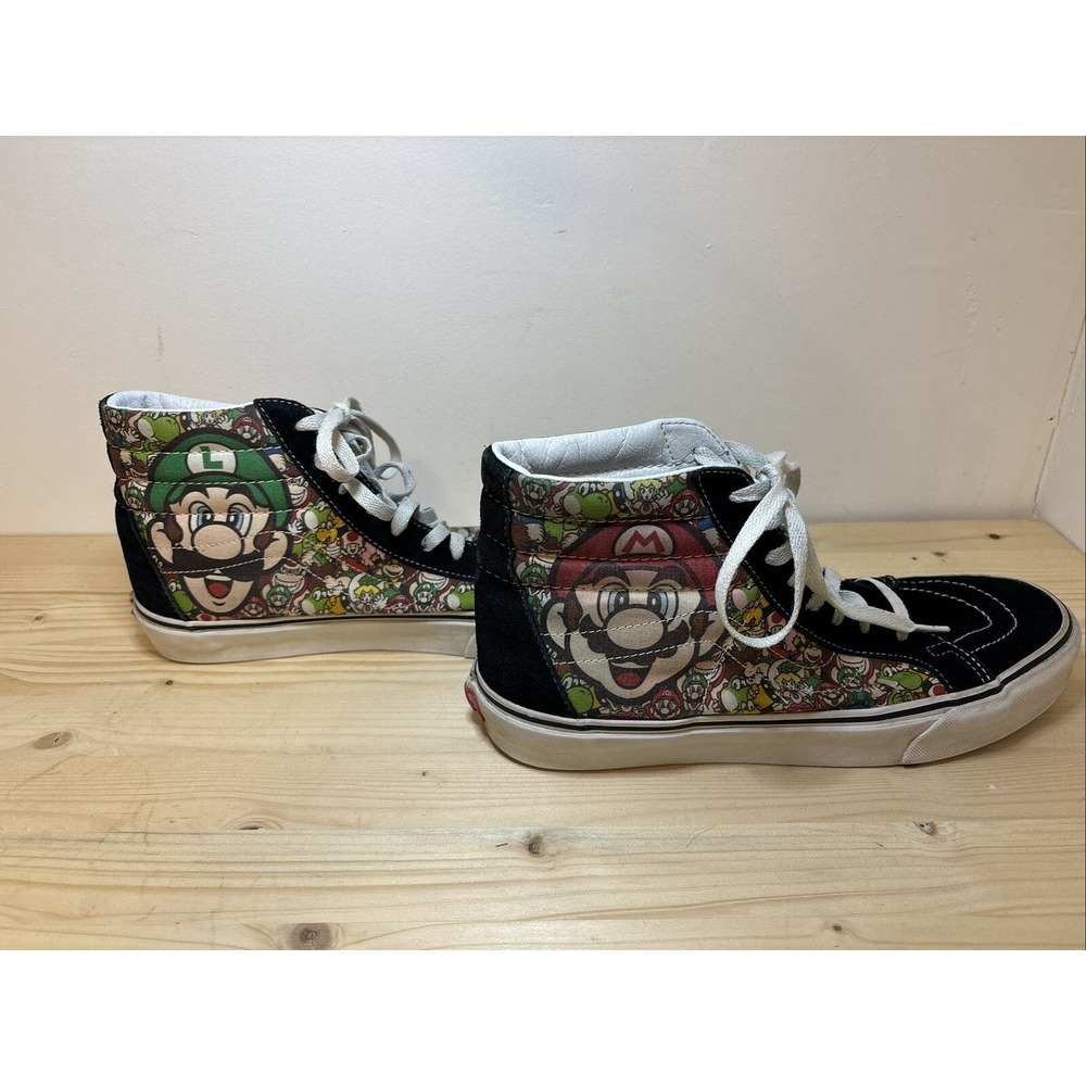 Vans‎ Nintendo Super Mario Game Over Sk8 Hi Top Shoes Sneakers Mens 10.5 EUC H10 - Picture 5 of 8